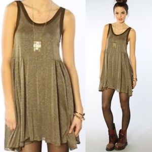 Olive Free People dress with glitter thread